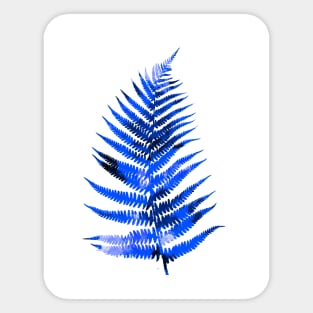 Blue Fern Leaf Sticker